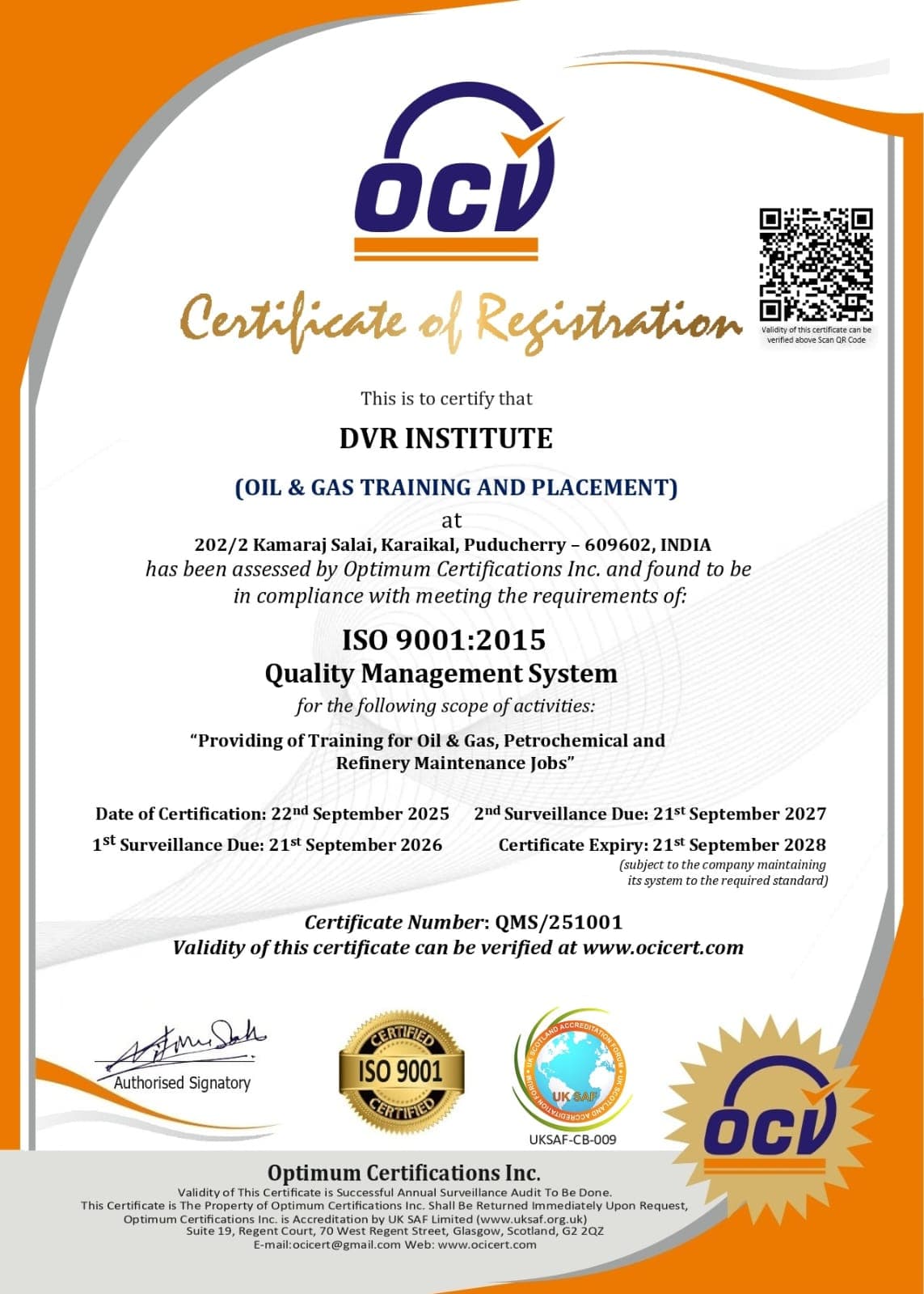 ISO 9001:2015 Quality Management System